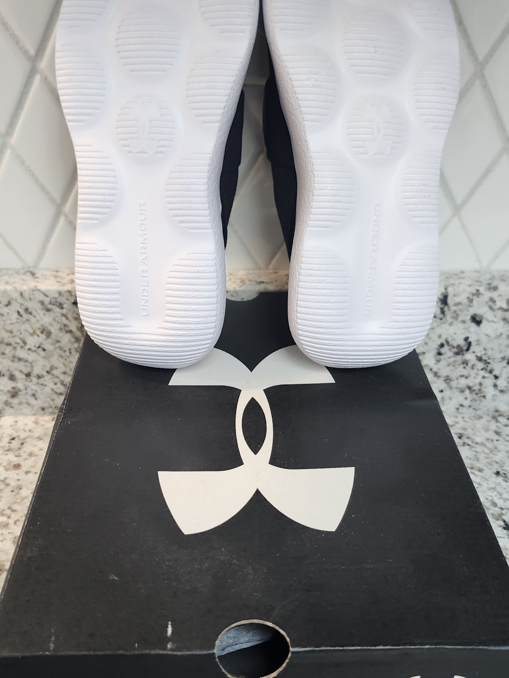 Under Armour Black & White Athletic Shoes Size 3y Girls